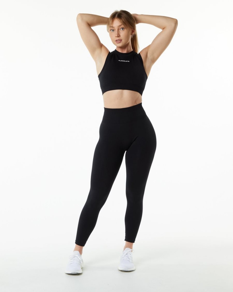 Women's Alphalete Ozone Legging Leggings Black | 5219-DKSCJ