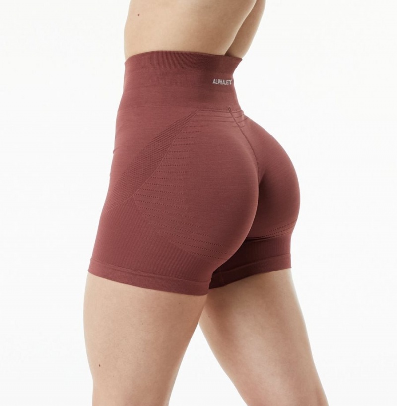 Women\'s Alphalete Ozone Short 5.5" Shorts Gingerbread | 8413-QOLDB