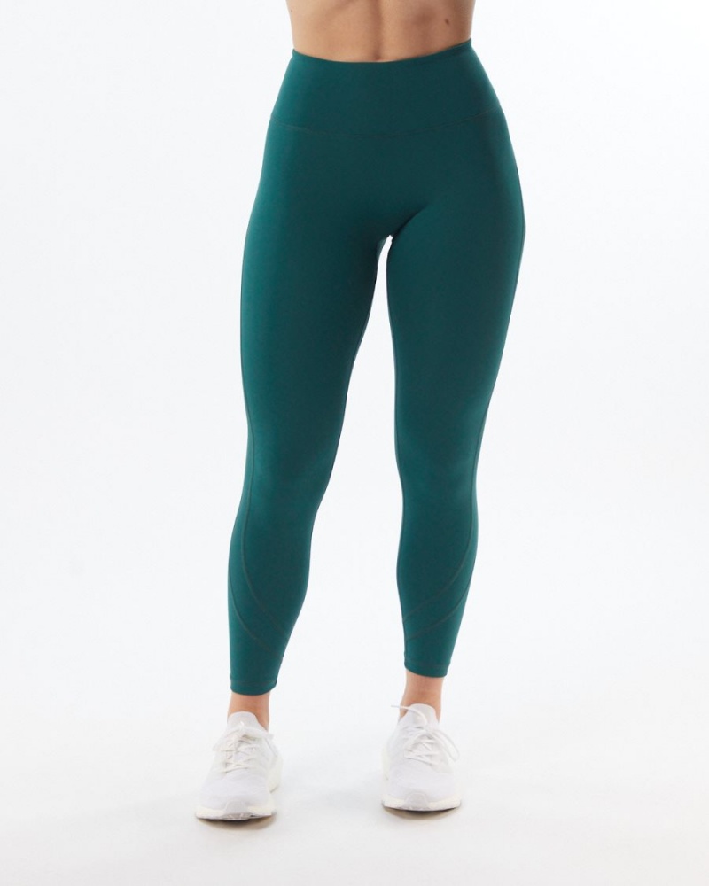 Women's Alphalete Pulse Surge Legging Leggings Velvet Teal | 7061-IMZOA