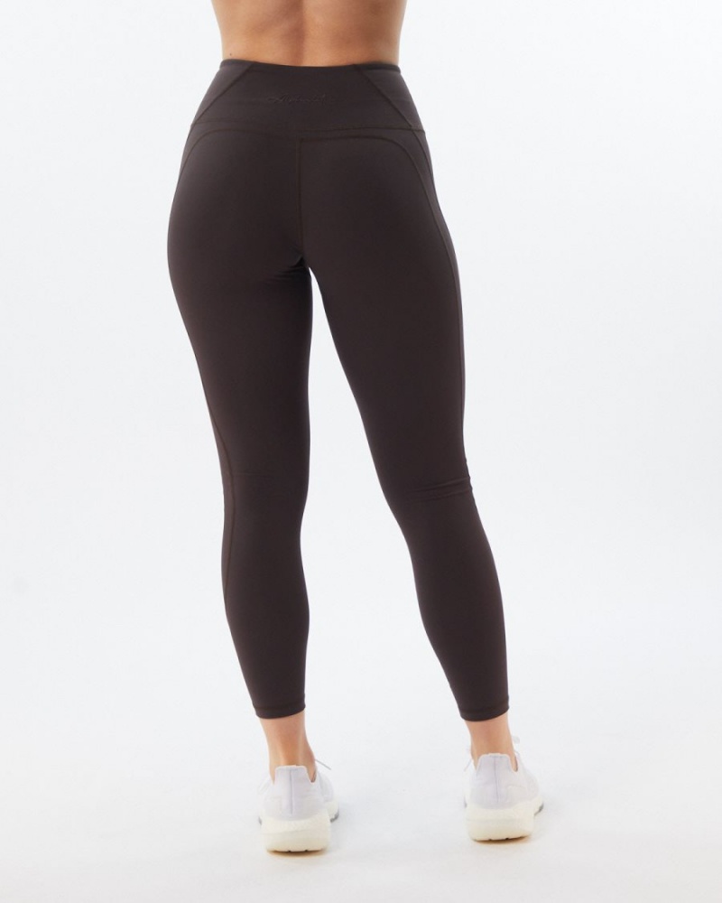 Women's Alphalete Pulse Surge Legging Leggings Obscure Grey | 1562-LYMSC