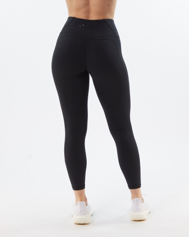 Women's Alphalete Pulse Surge Legging Leggings Blackout | 6579-TQXKD