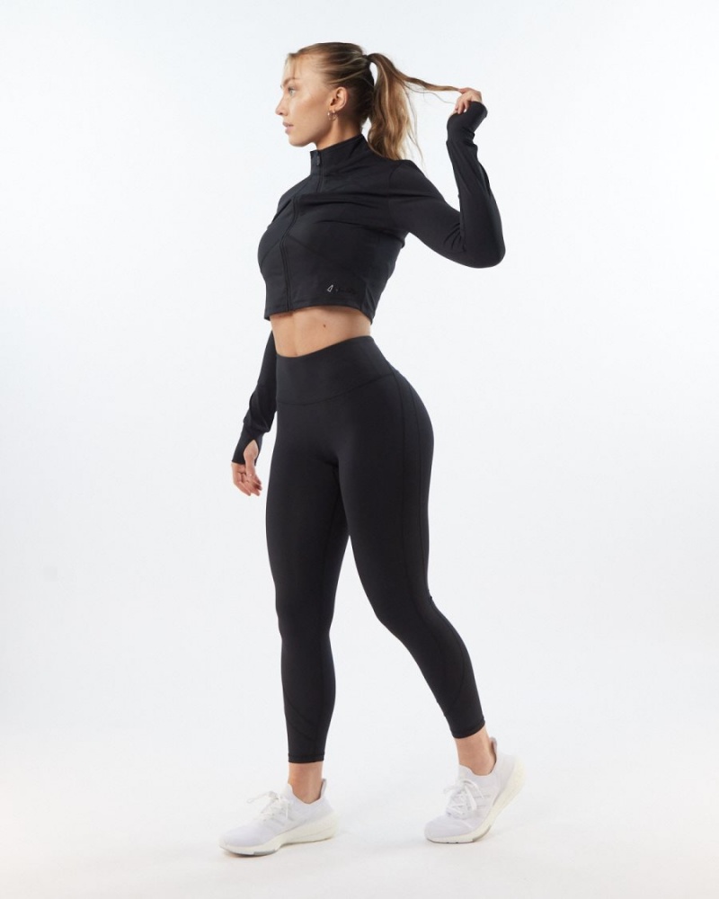 Women's Alphalete Pulse Surge Legging Leggings Blackout | 6579-TQXKD