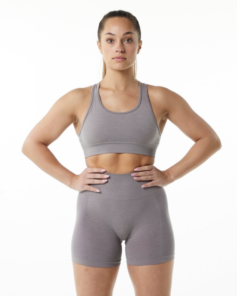 Women\'s Alphalete Revival Bra Sports Bra Storm Grey | 8504-IUOML