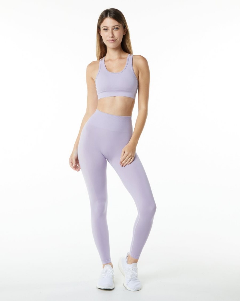 Women's Alphalete Revival Bra Sports Bra Misty Lilac | 4865-VJWKC