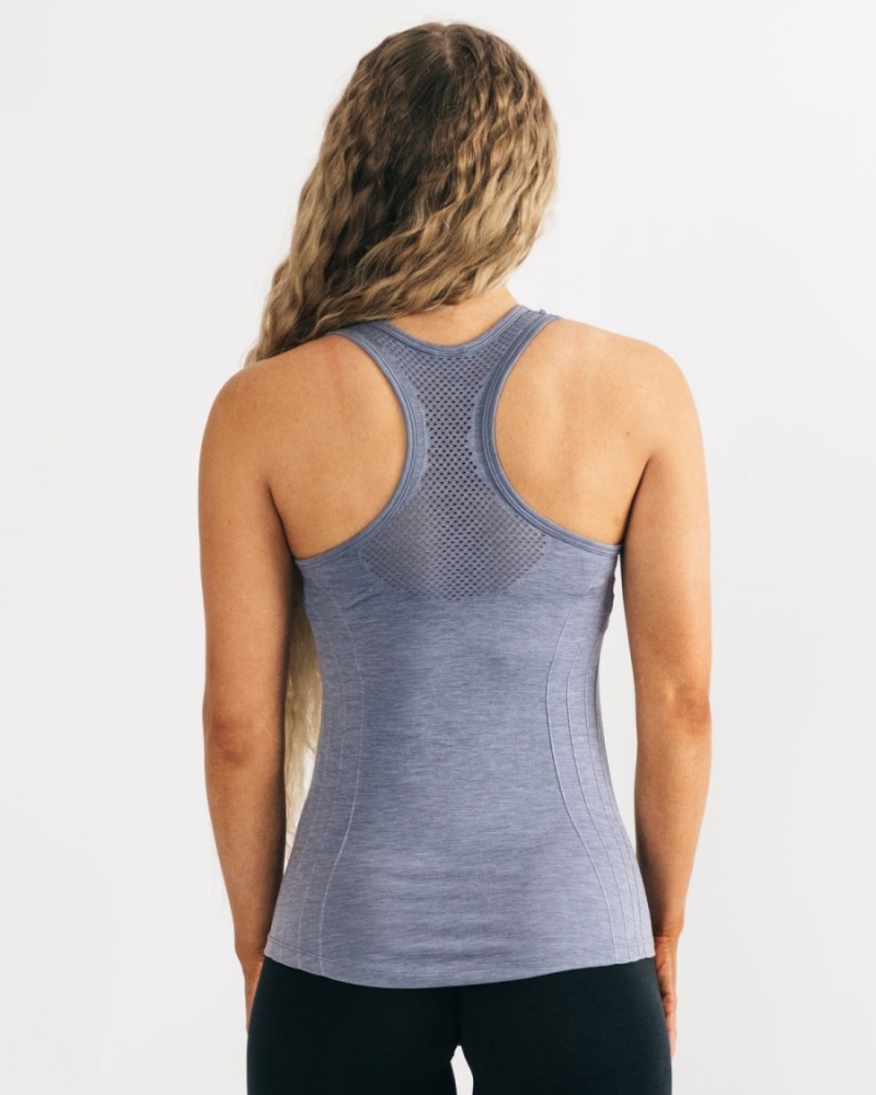 Women's Alphalete Seamless Tank Tank Top French Blue | 4752-SILUJ