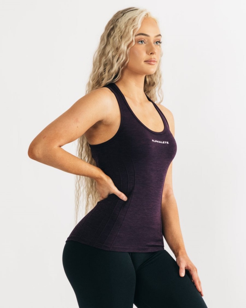 Women's Alphalete Seamless Tank Tank Top Twilight | 5108-BEKUC