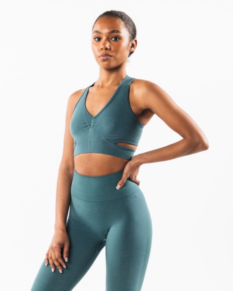 Women's Alphalete Stratus Bra Sports Bra Ocean | 4730-ENDHO