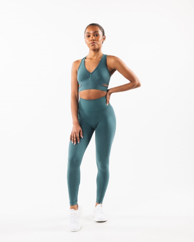 Women's Alphalete Stratus Bra Sports Bra Ocean | 4730-ENDHO