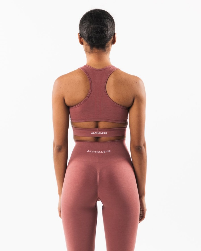 Women's Alphalete Stratus Bra Sports Bra Rose | 0568-TPOVL