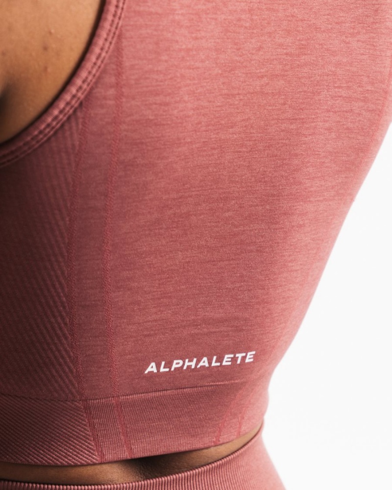 Women's Alphalete Stratus Crop Tank Tank Top Rose | 0625-GDYCE