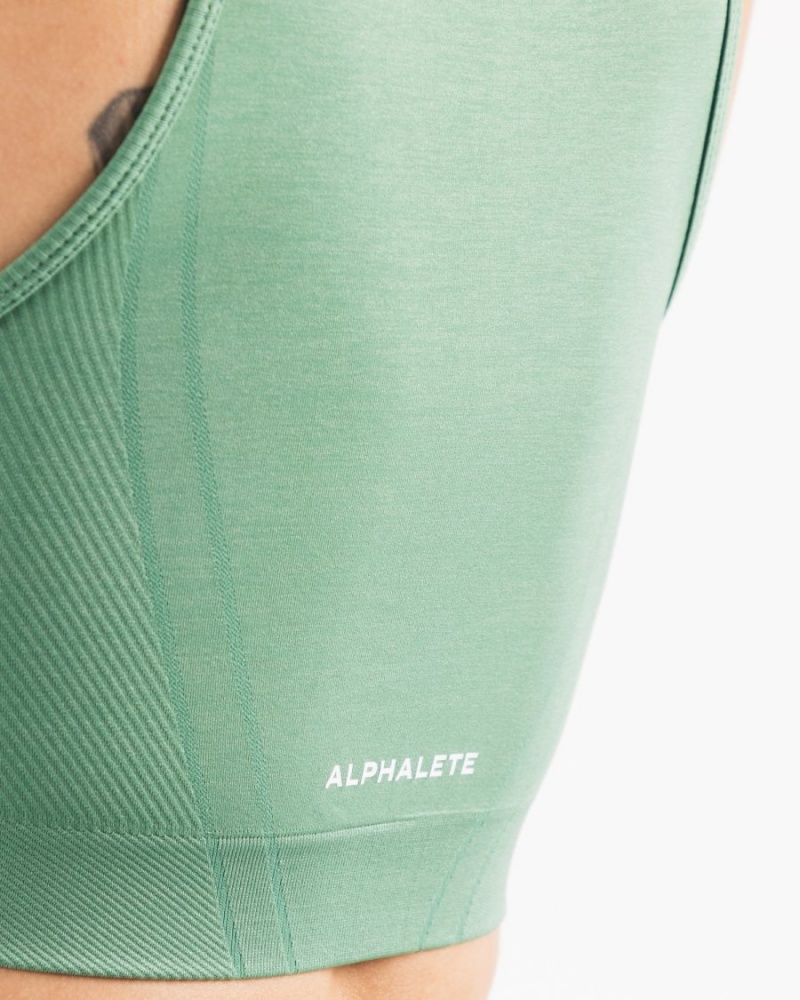 Women's Alphalete Stratus Crop Tank Tank Top Jade | 8392-WNZCL