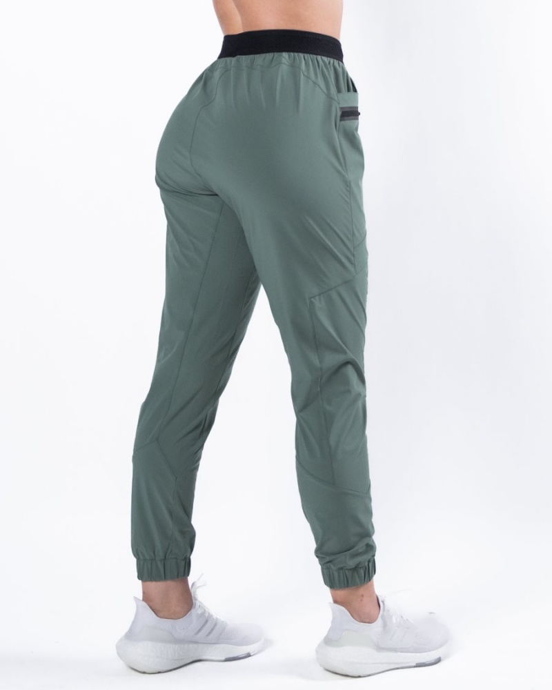 Women's Alphalete Studio Pant Jogger Sage Green | 9564-XEZMO