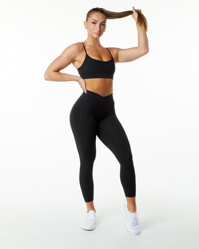 Women's Alphalete Surface Power Legging Leggings Black | 0374-SZERX