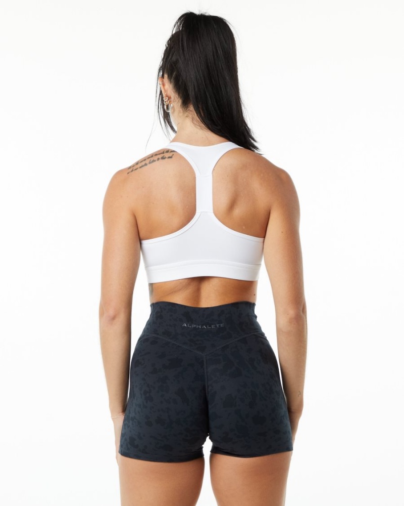 Women's Alphalete Surface Wrap Bra Sports Bra White | 2491-HJXAZ