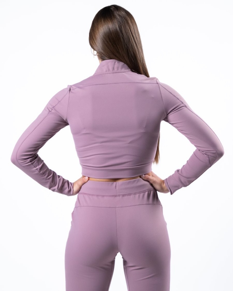 Women's Alphalete Trace Jacket Jackets Purple Dove | 1958-CGHVA