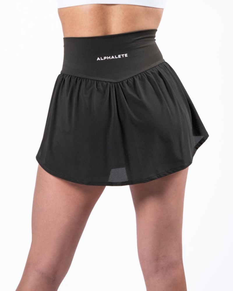 Women's Alphalete Trace Skirt Skirts Grey | 4286-XDYEC