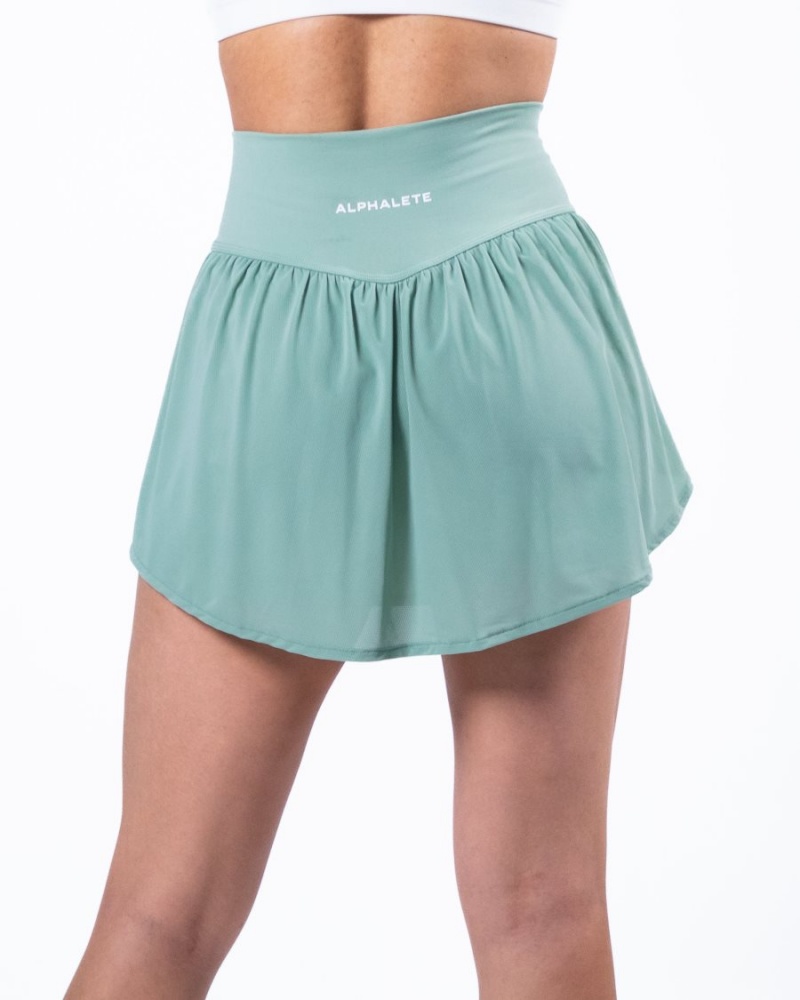 Women's Alphalete Trace Skirt Skirts Jade | 2071-HQPVW