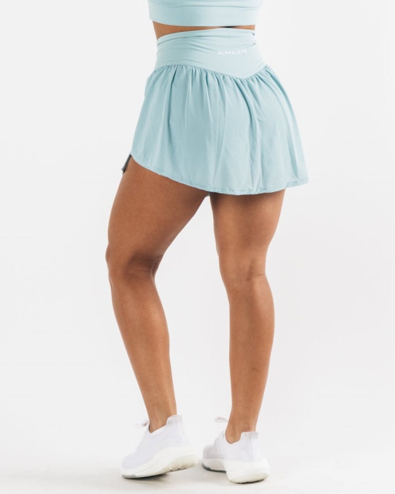 Women's Alphalete Trace Skirt Skirts Mirage Blue | 8319-KPGCD