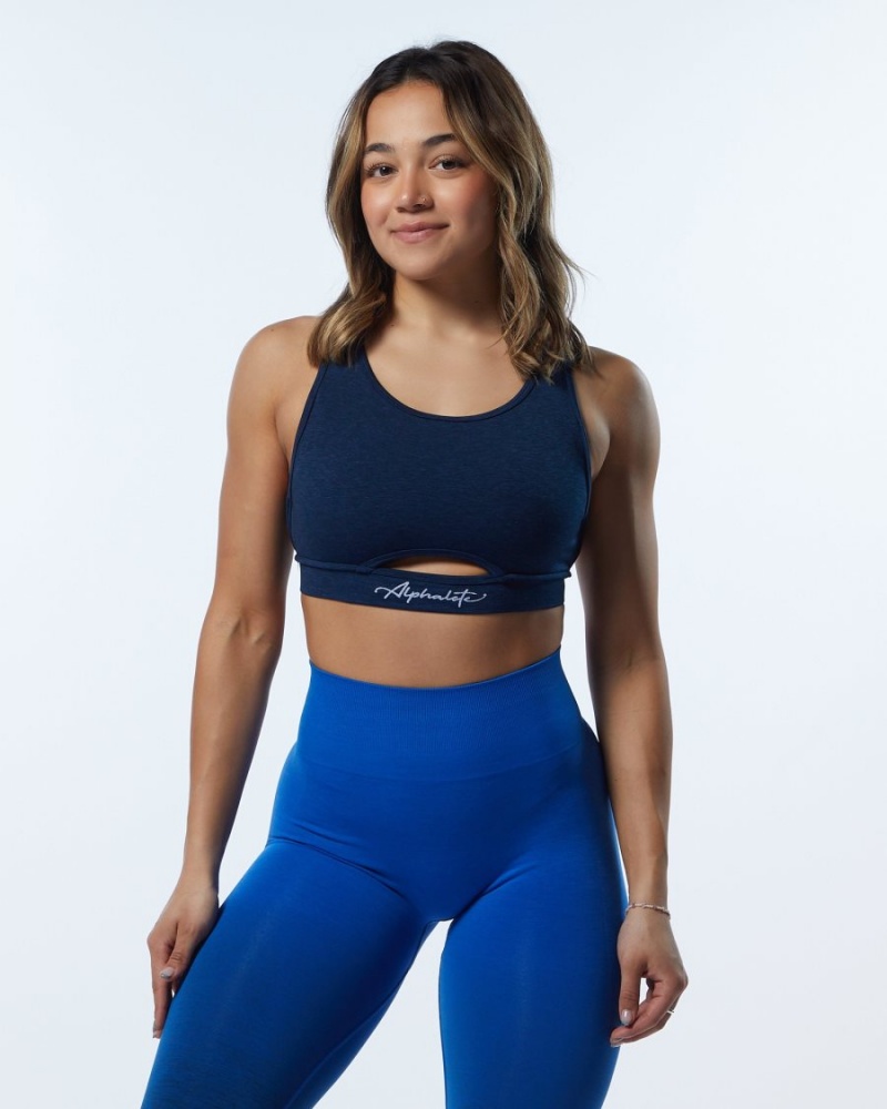 Women's Alphalete Trinity Bra Sports Bra Moonlight | 4658-CDYOK