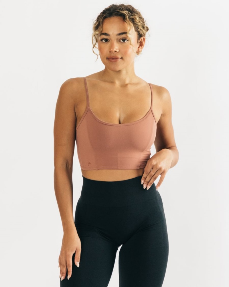 Women\'s Alphalete Ultrasoft Allure Tank Tank Top Blush | 6134-ZVGBN