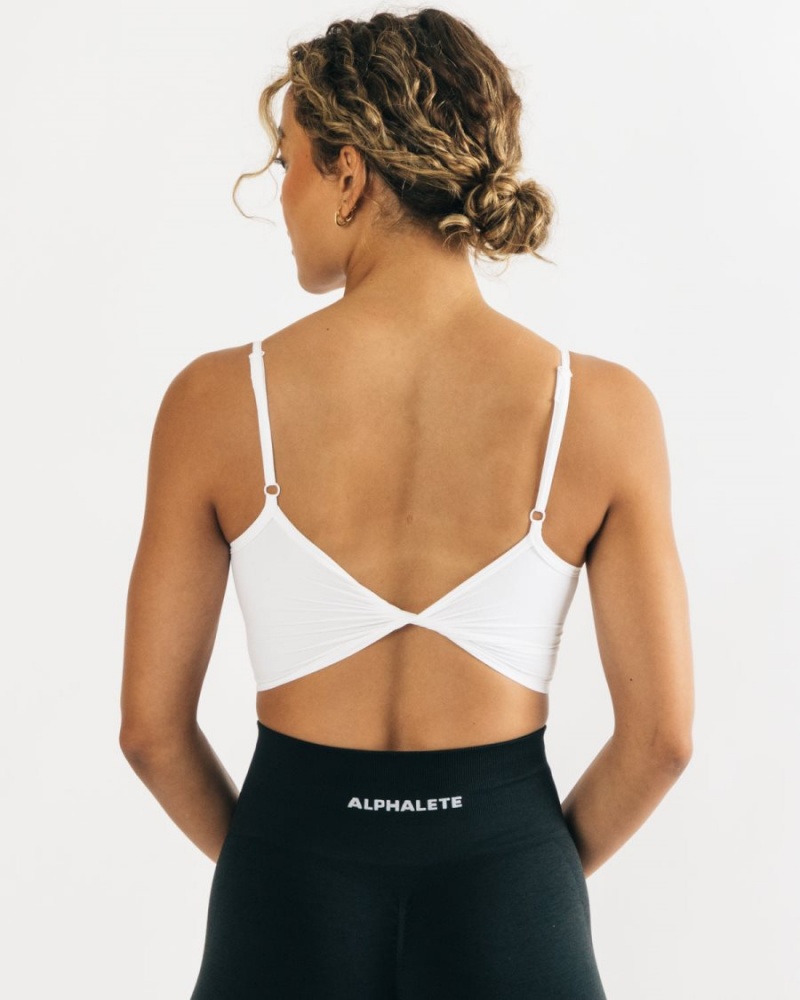 Women's Alphalete Ultrasoft Allure Tank Tank Top White | 0986-VDAZY