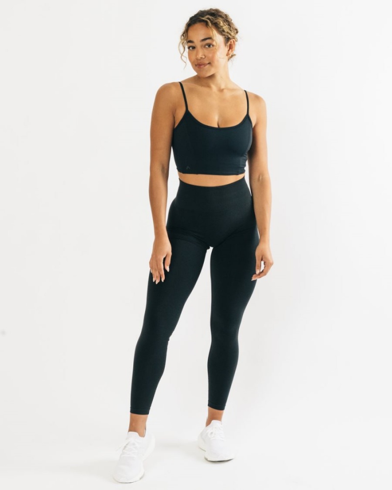 Women's Alphalete Ultrasoft Allure Tank Tank Top Black | 8603-SLFHW