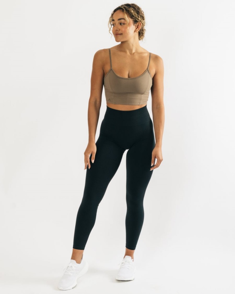 Women's Alphalete Ultrasoft Allure Tank Tank Top Olive | 5042-EWJOP