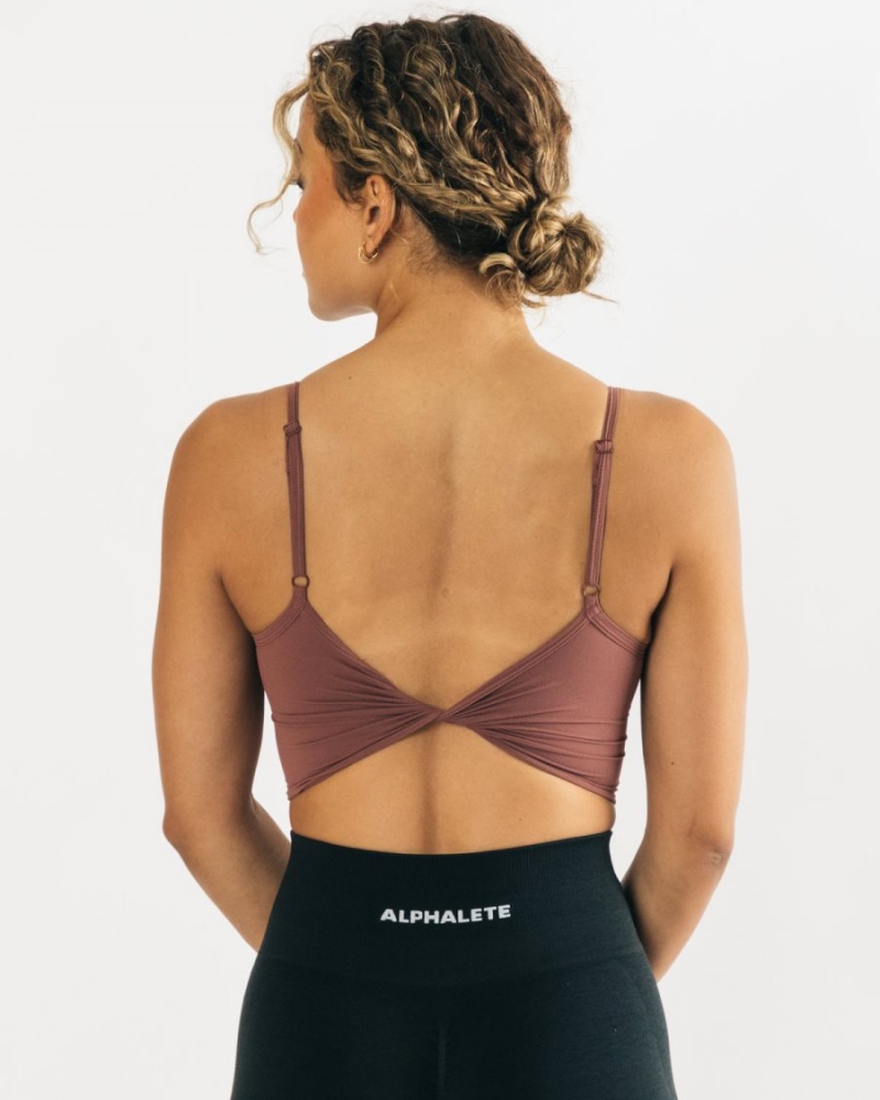 Women's Alphalete Ultrasoft Allure Tank Tank Top Mauve | 2157-FPWCZ