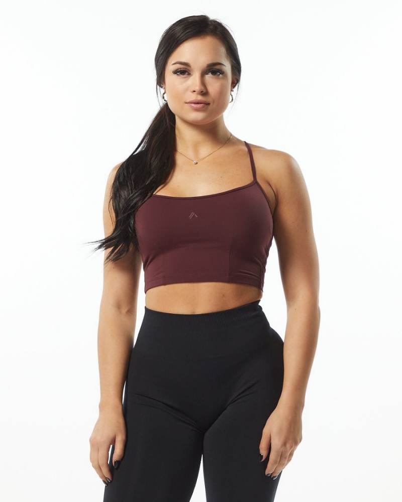 Women\'s Alphalete Ultrasoft Camisole Tank Tank Top Wine | 3459-THAWC