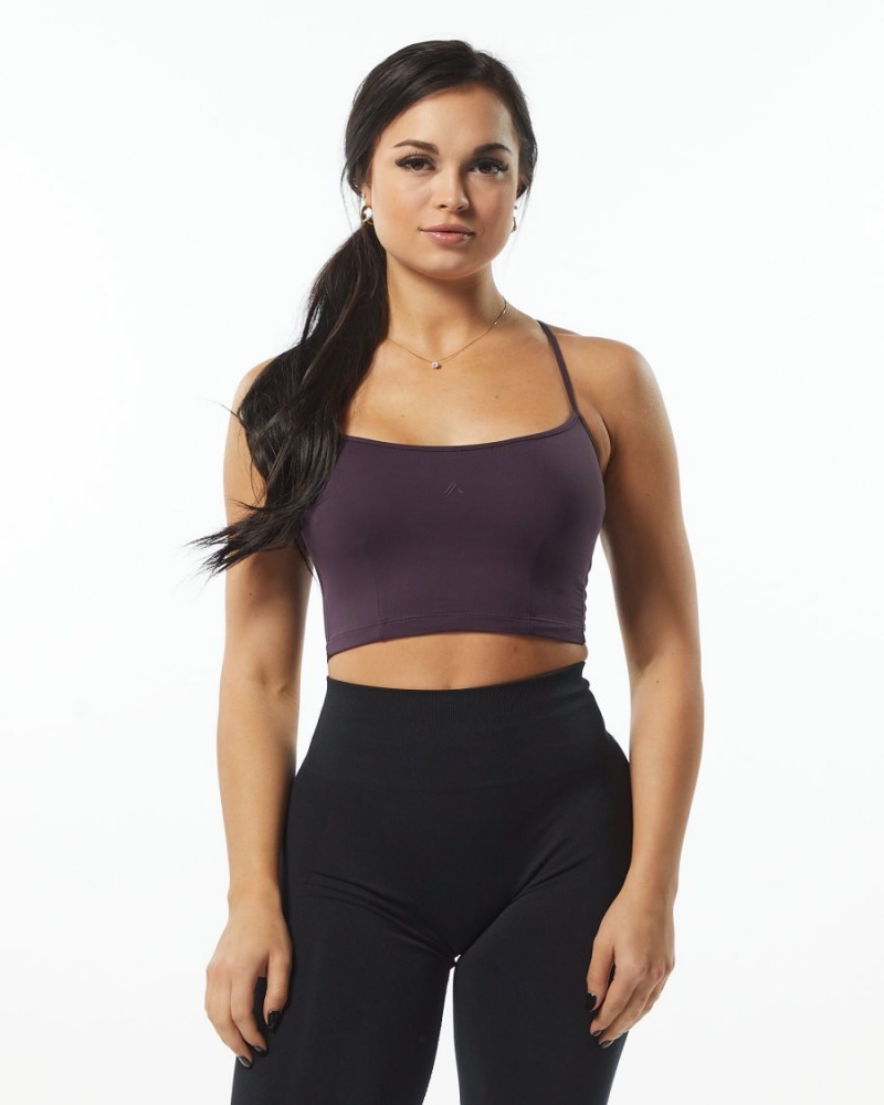 Women\'s Alphalete Ultrasoft Camisole Tank Tank Top Purple | 6301-BUJGW