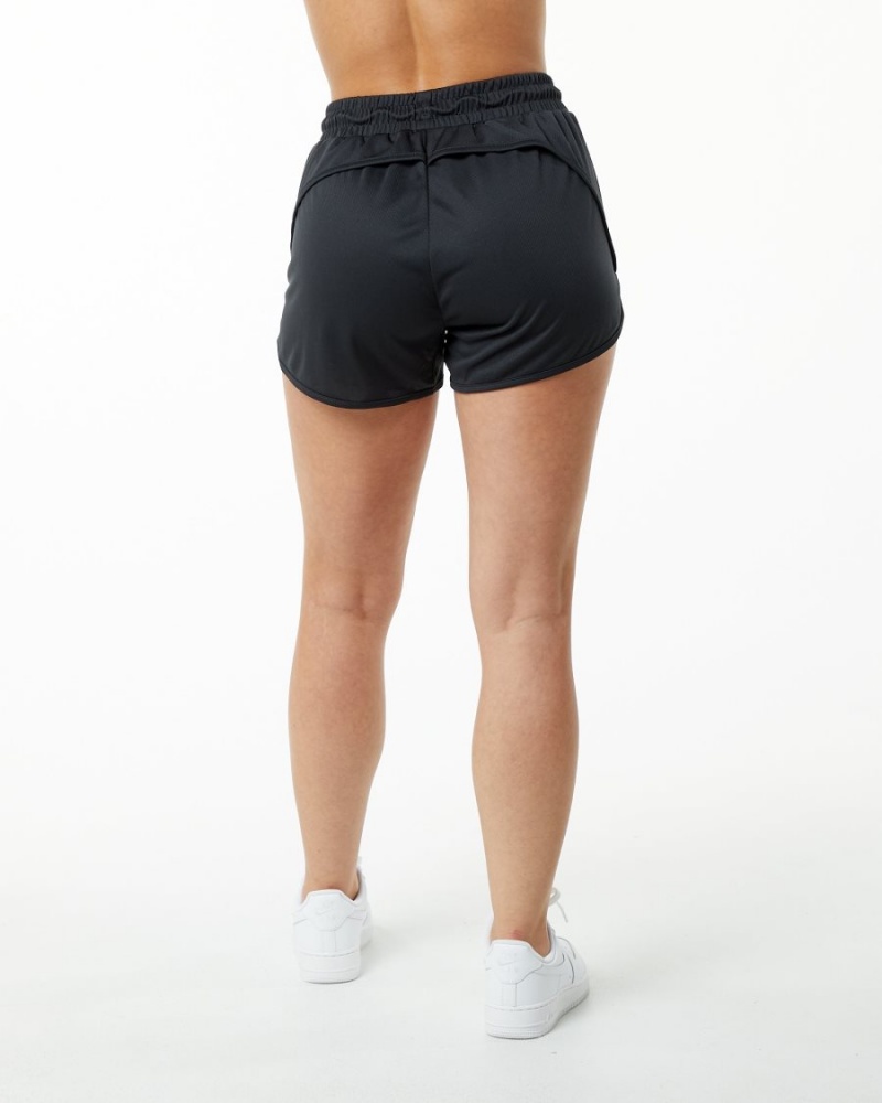 Women's Alphalete Varsity Short 3.25" Shorts Black | 1034-NRXOC