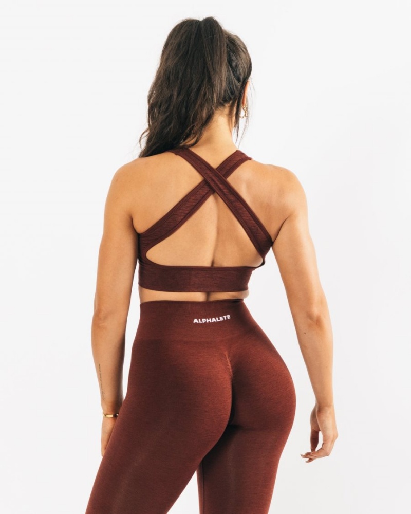 Women's Alphalete Vault Bra Sports Bra Copper | 8079-XVZLR