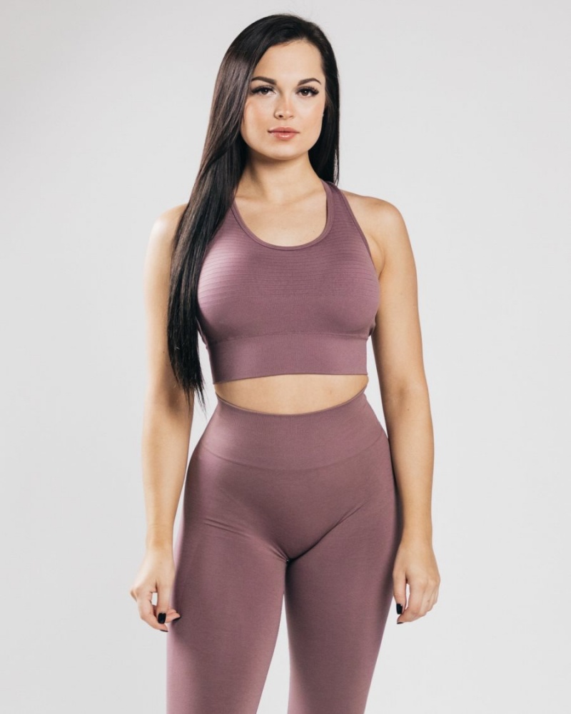 Women's Alphalete Vault Bra Sports Bra Passive Purple | 3628-CUNJE