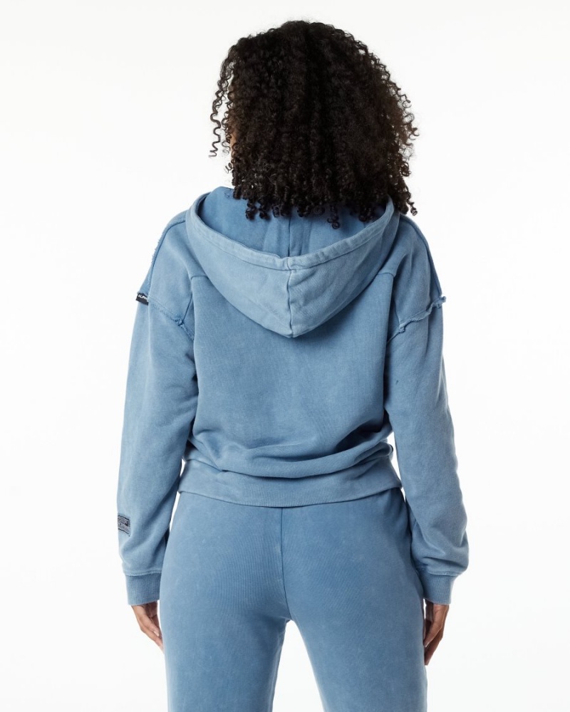 Women's Alphalete Very Terry Hoodie Hoodie Celestial Blue | 1860-JFUYP