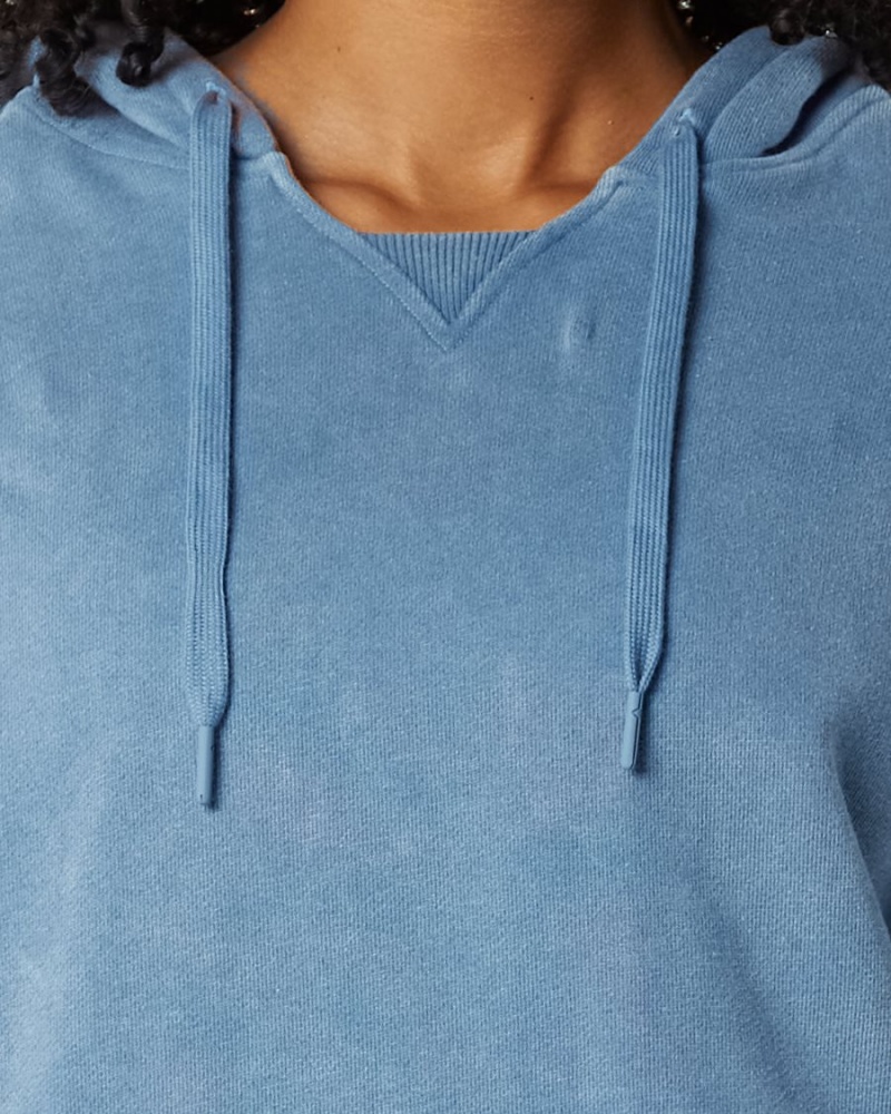 Women's Alphalete Very Terry Hoodie Hoodie Celestial Blue | 1860-JFUYP