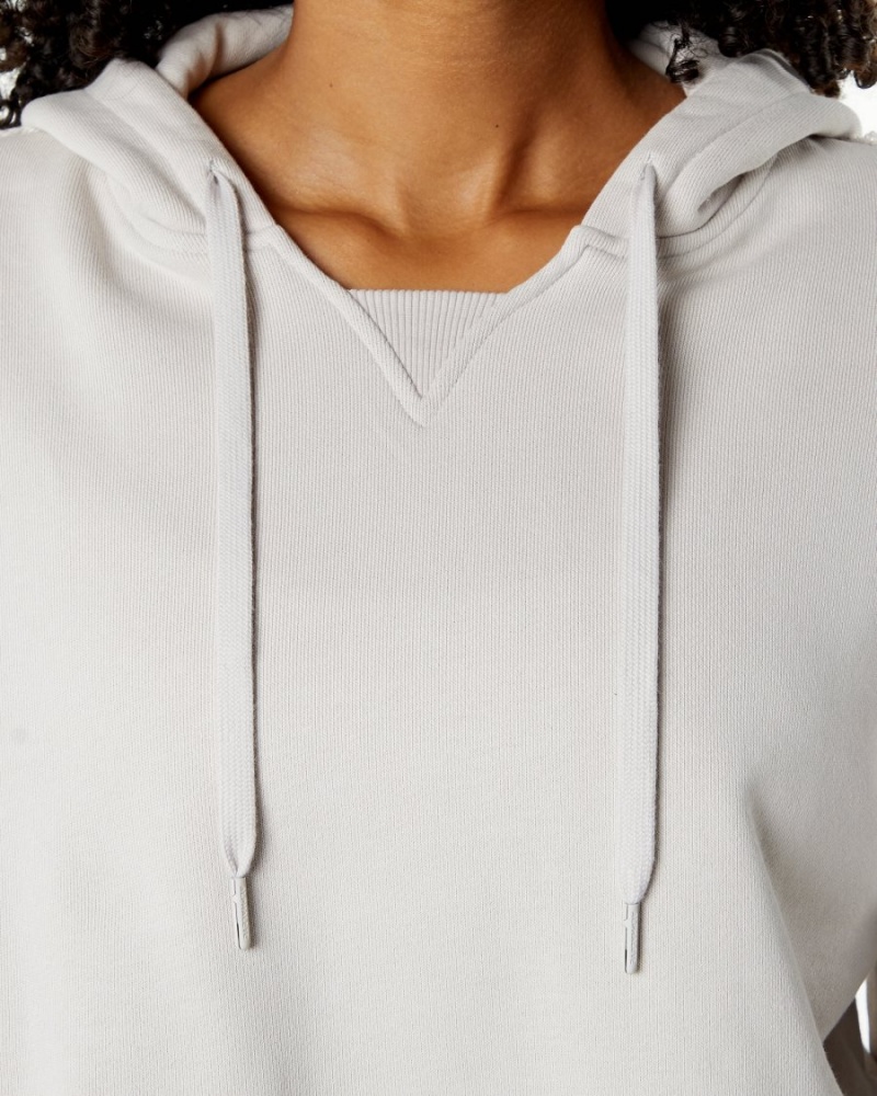 Women's Alphalete Very Terry Hoodie Hoodie Moonstone | 8142-JOBNL