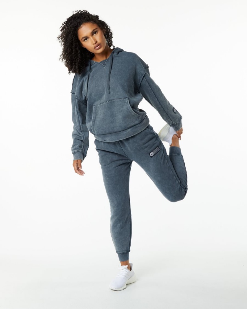 Women's Alphalete Very Terry Hoodie Hoodie Blue Topaz | 2083-VFNWI