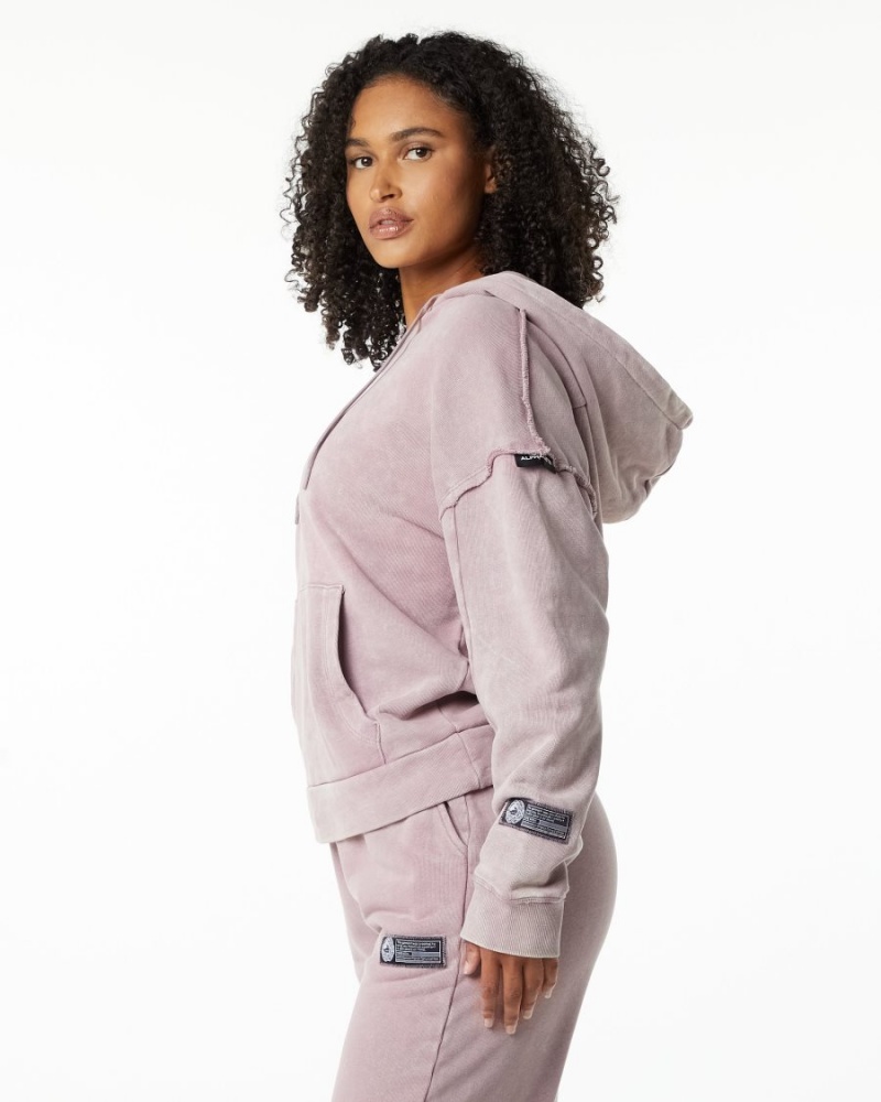 Women's Alphalete Very Terry Hoodie Hoodie Rose Quartz | 8561-LAXCO