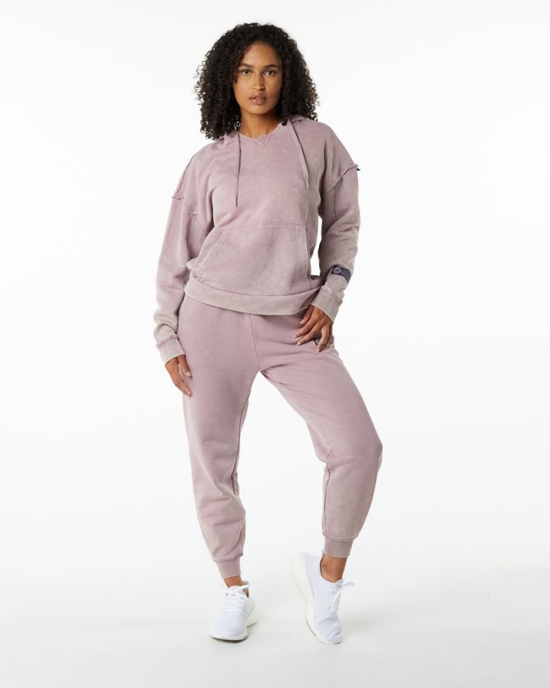 Women's Alphalete Very Terry Hoodie Hoodie Rose Quartz | 8561-LAXCO