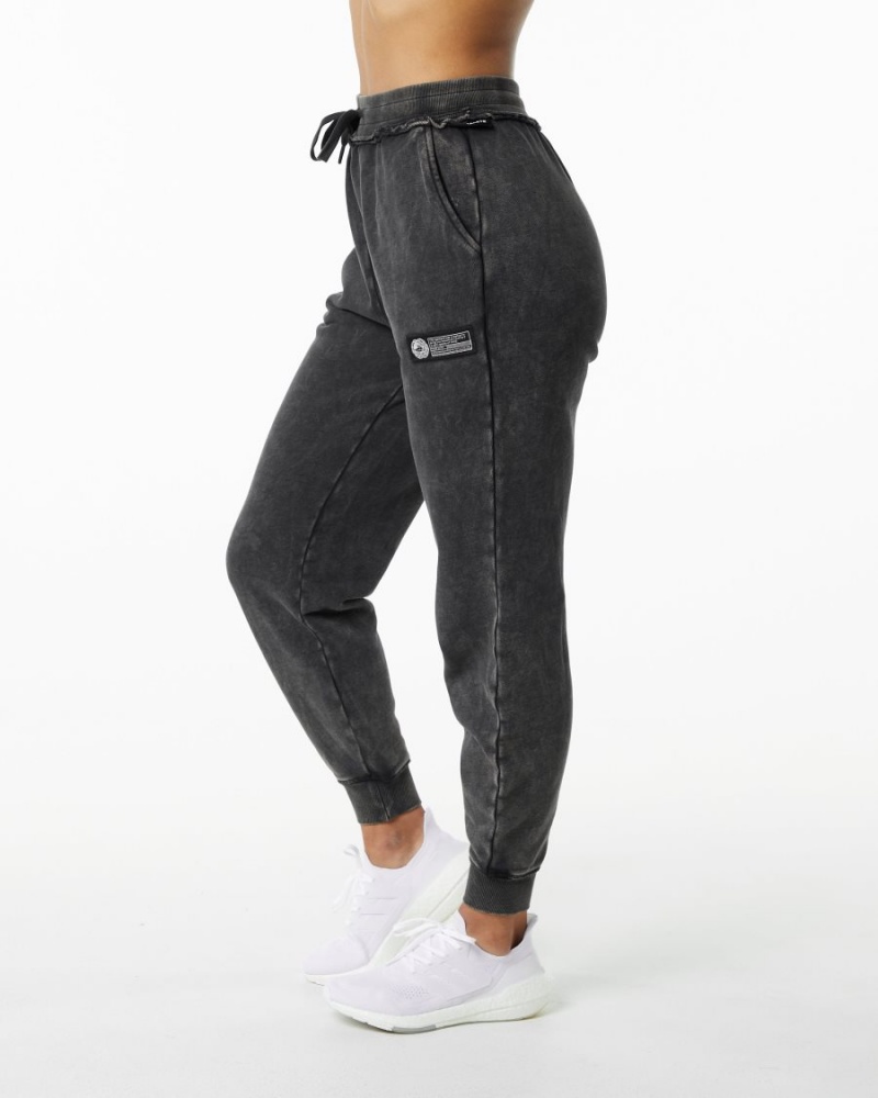 Women\'s Alphalete Very Terry Jogger Jogger Onyx | 1509-MHGFW