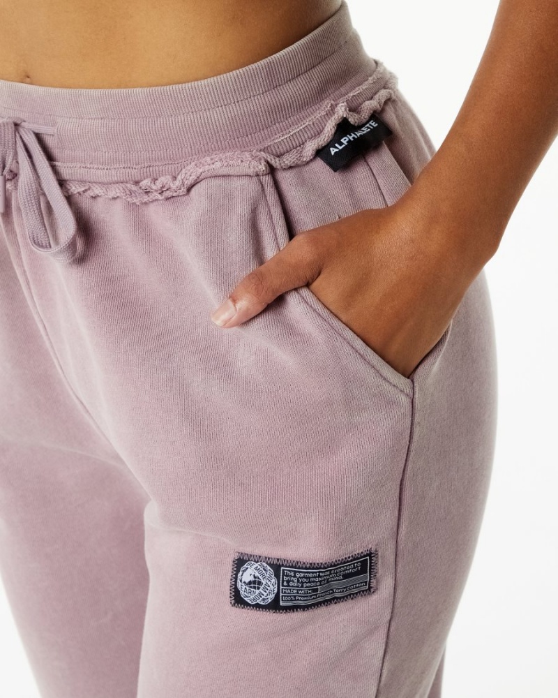 Women's Alphalete Very Terry Jogger Jogger Rose Quartz | 1385-OECIK