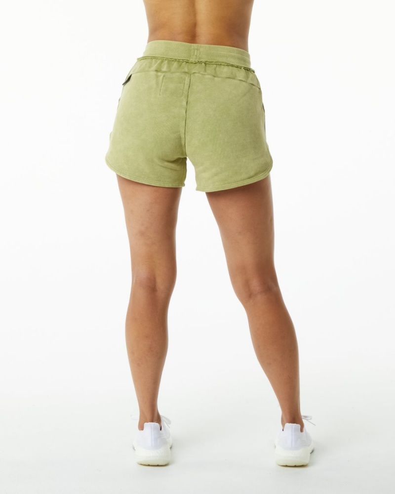 Women's Alphalete Very Terry Short Shorts Jade Green | 8017-PUVSH